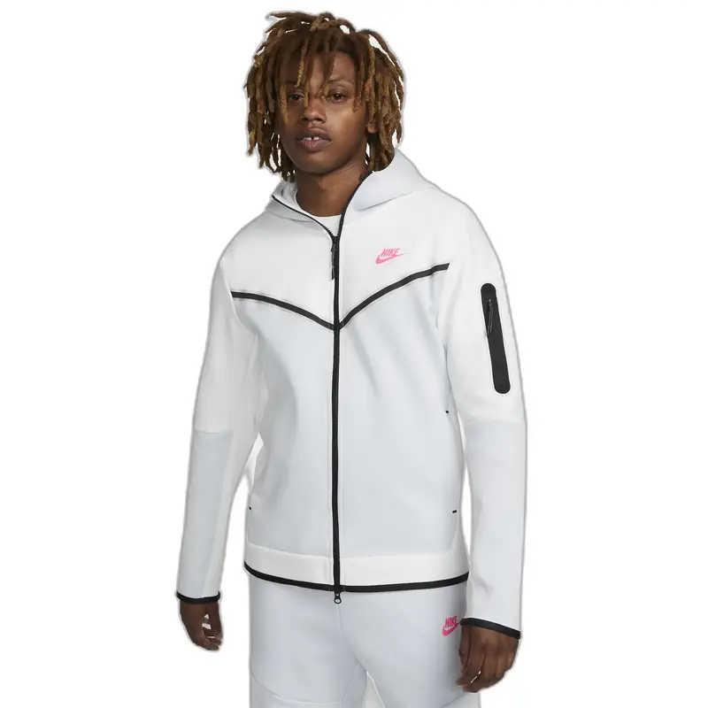 Felpa a girocollo con cappuccio con zip integrale Nike Tech S WR