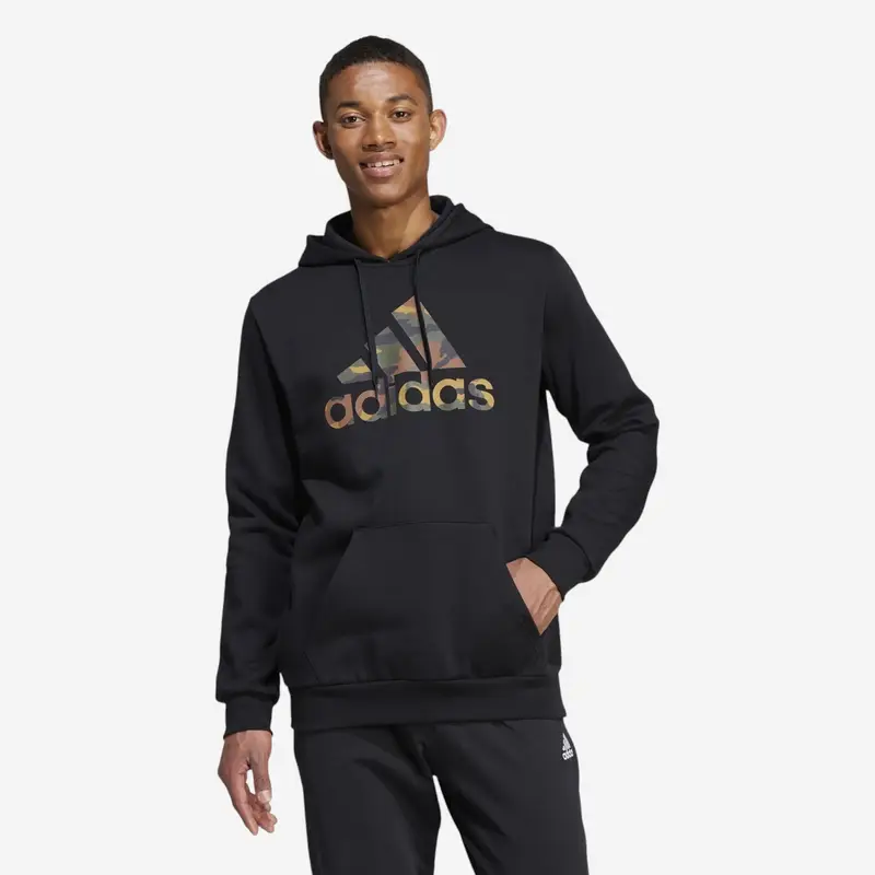 Felpa ADIDAS uomo palestra con cappuccio leggera nera |  Adidas