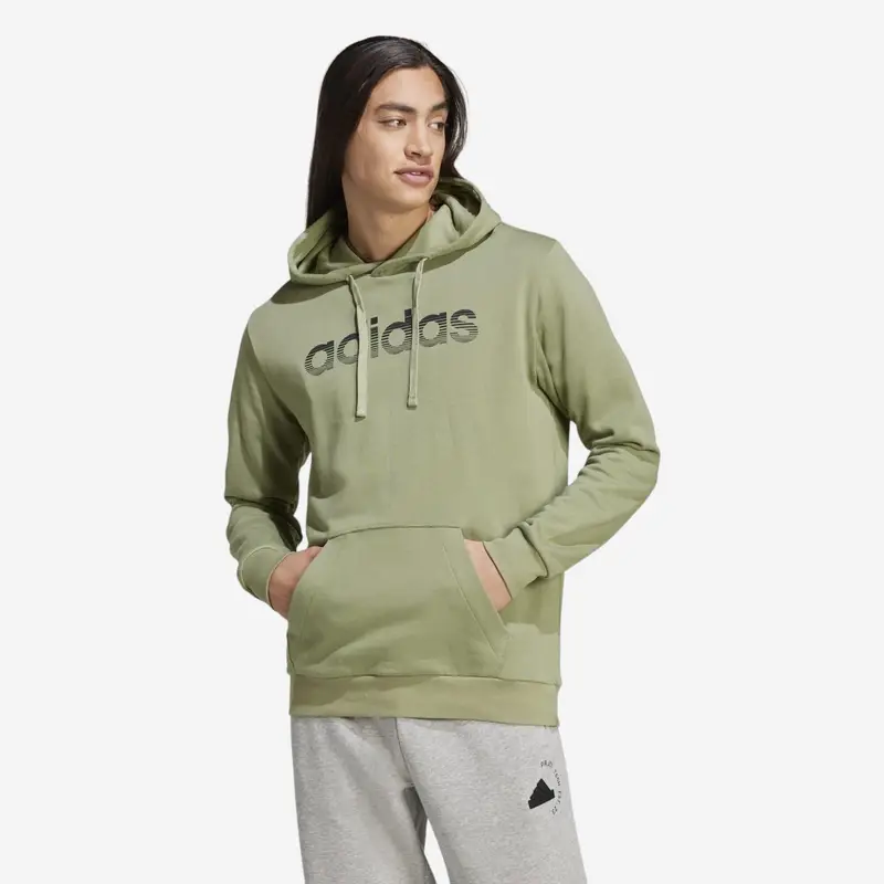 Felpa ADIDAS uomo palestra con cappuccio leggera verde |  Adidas