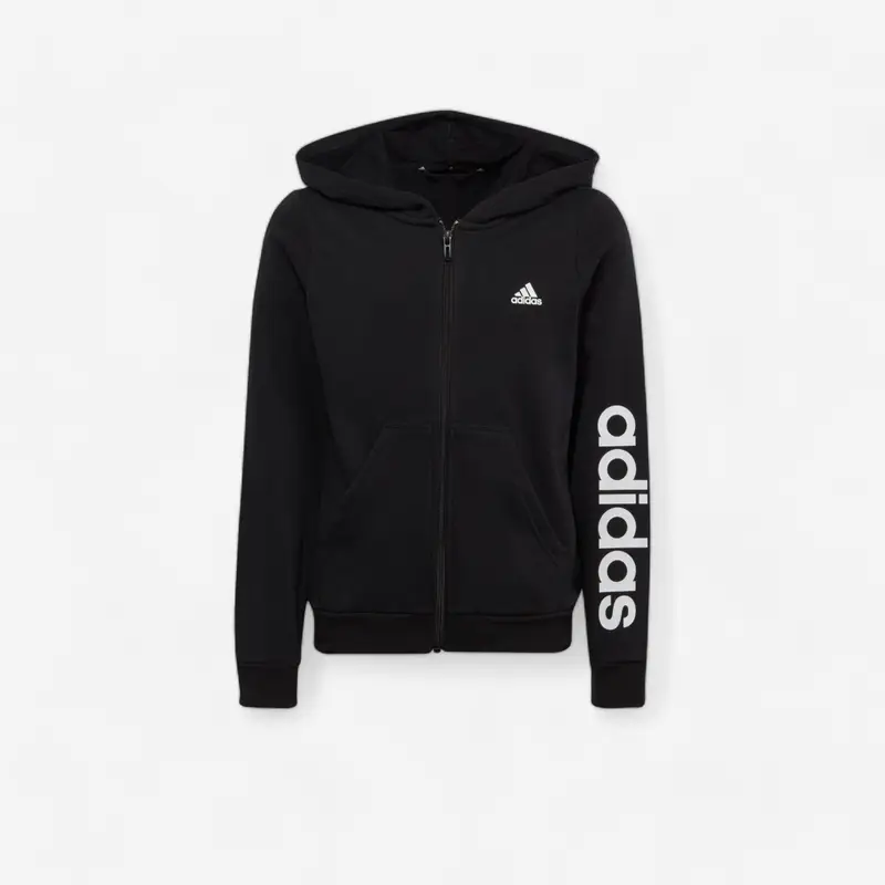 Felpa bambina ginnastica ADIDAS con cappuccio nera |  Adidas