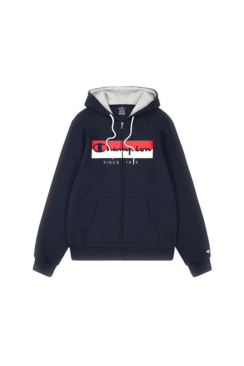 Felpa Blu Con Cerniera CHAMPION HOODED FULL ZIP