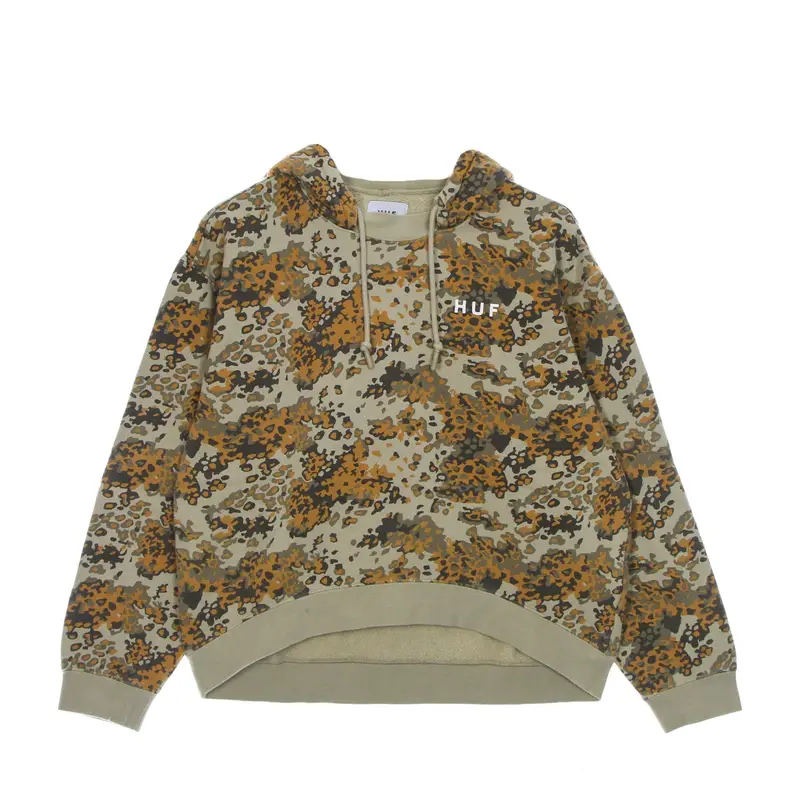 Felpa Cappuccio Donna Contra Mockneck Po Hoodie Tan Camo