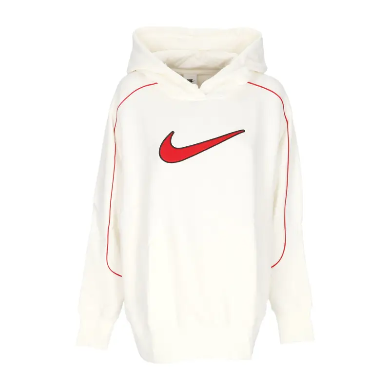 Felpa Cappuccio Donna W Sportswear Swoosh Oversize Hoodie Sail/sail/university Red