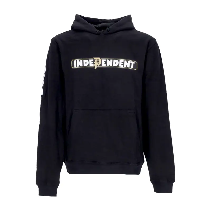 Felpa Cappuccio Uomo Bar Hood X Independent Black