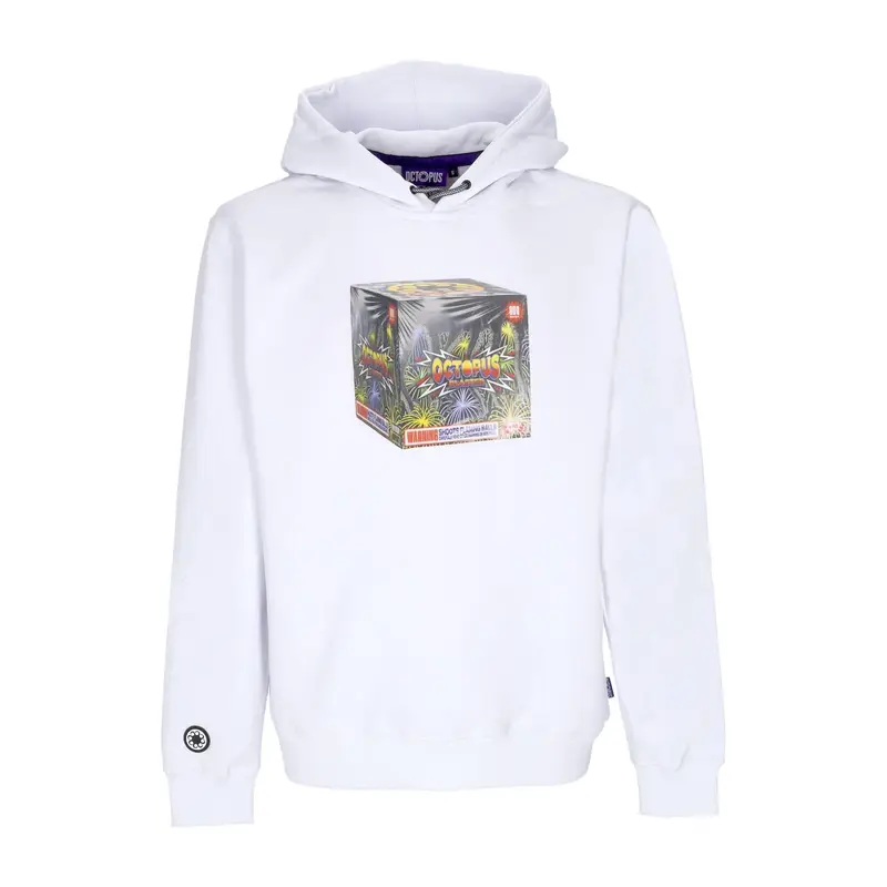 Felpa Cappuccio Uomo Blaster Hoodie White