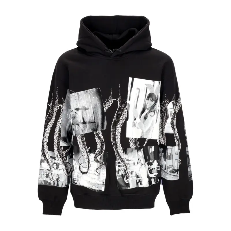 Felpa Cappuccio Uomo Bunnies Nights Hoodie X Playboy Black