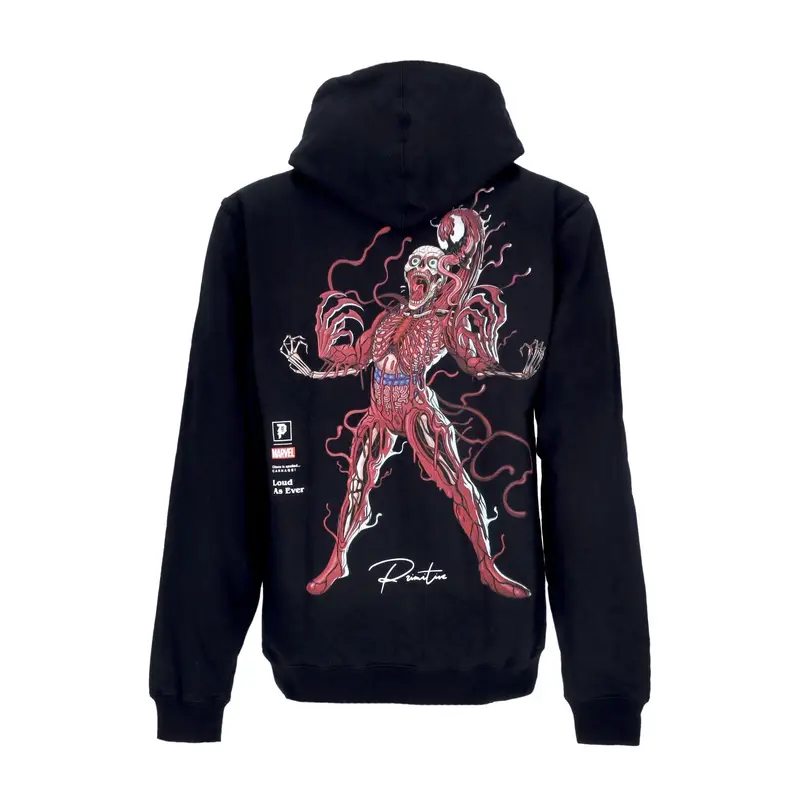 Felpa Cappuccio Uomo Carnage Hoodie X Marvel X Nychos Black