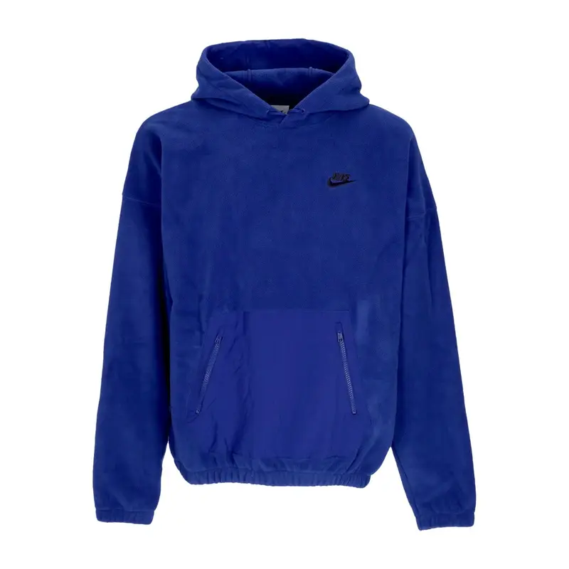 Felpa Cappuccio Uomo Club+ Fleece Polar Hoodie Deep Royal Blue/black