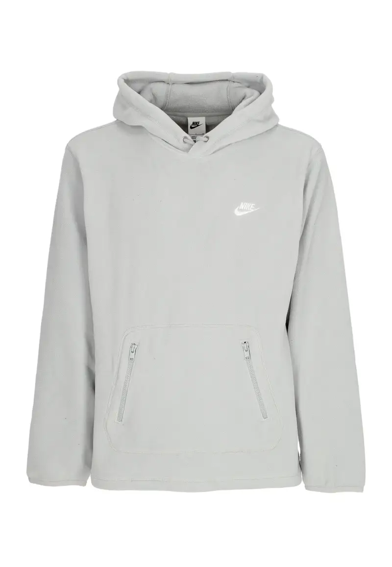 Felpa Cappuccio Uomo Club Winterized Hoodie Lt Smoke Grey/white
