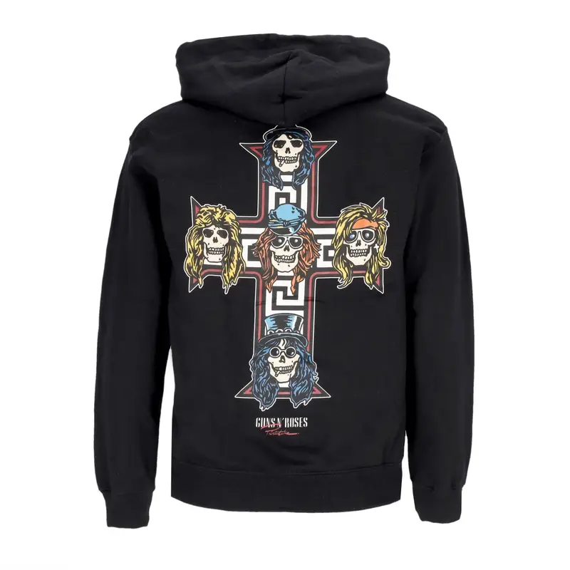 Felpa Cappuccio Uomo Cross Hoodie X Guns N' Roses Black