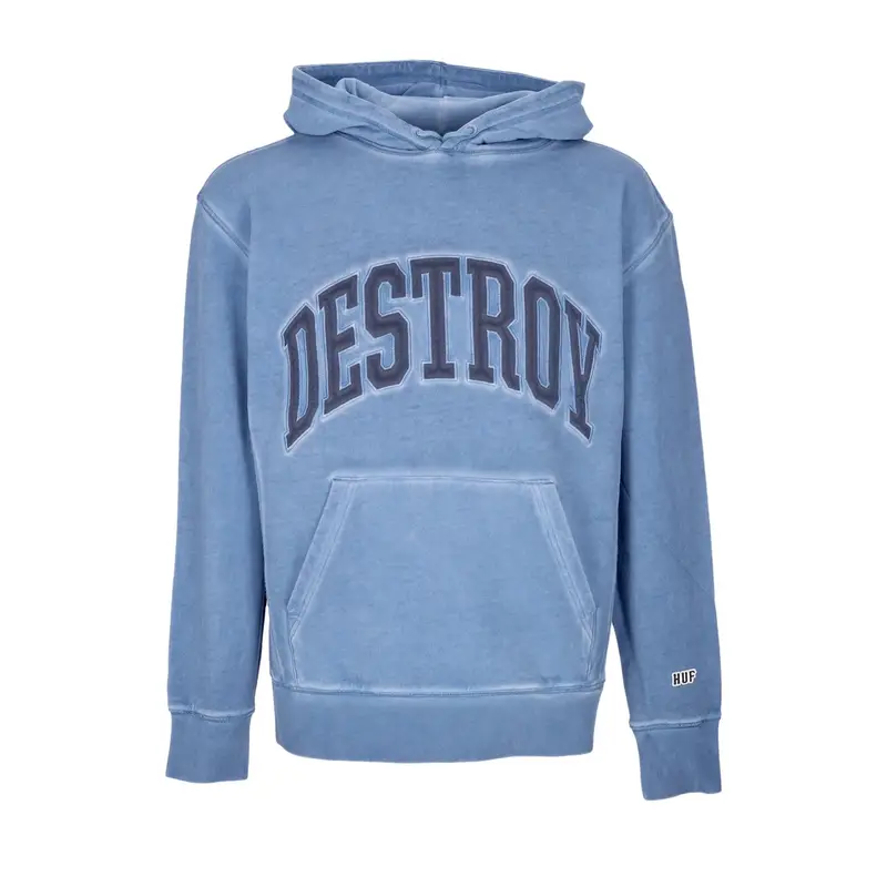 Felpa Cappuccio Uomo Destroy Rebuild Fader Hoodie Blue