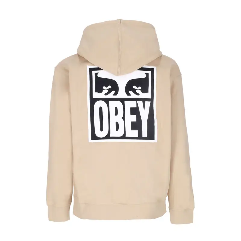 Felpa Cappuccio Uomo Eyes Icon Hood Premium Fleece Oat Milk