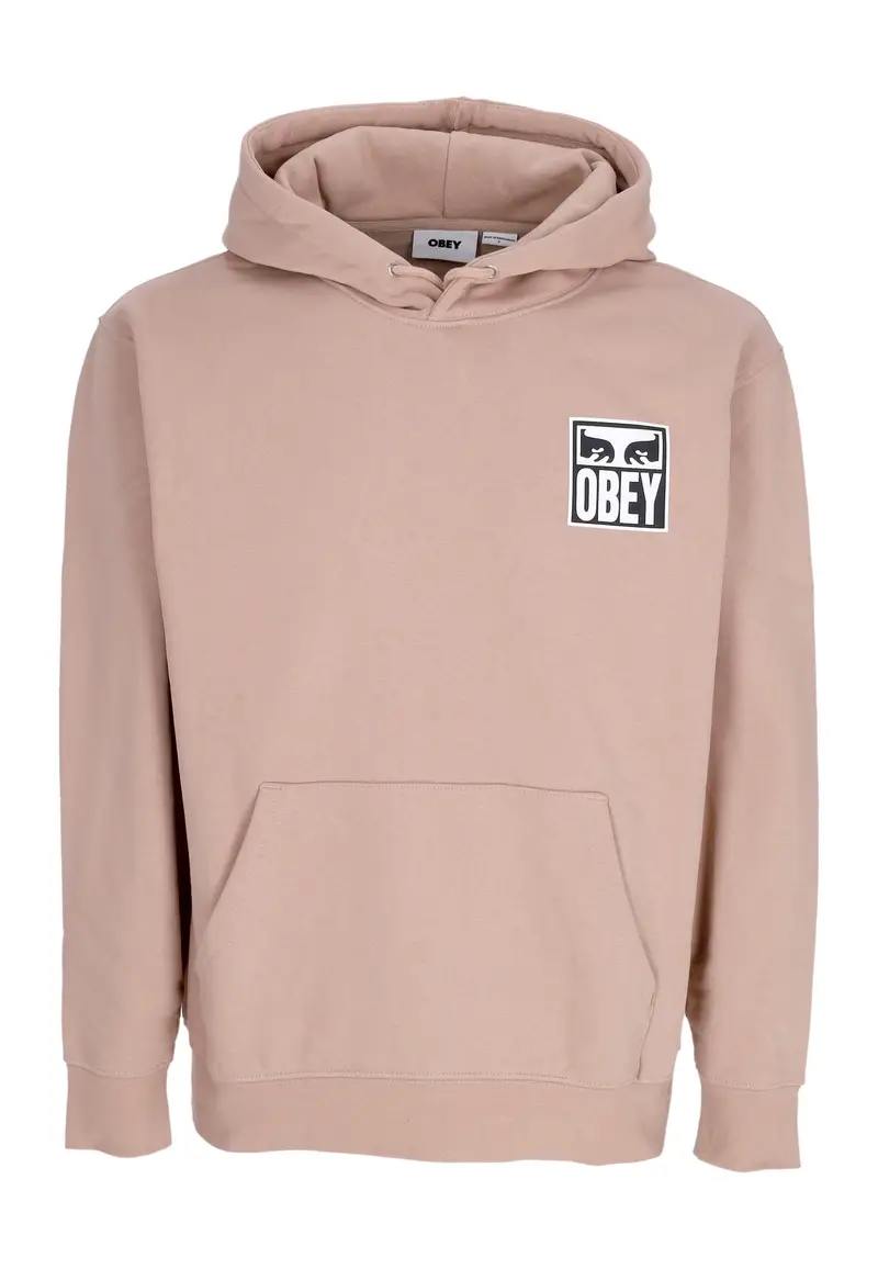 Felpa Cappuccio Uomo Eyes Icon Hood Premium Fleece Warm Taupe