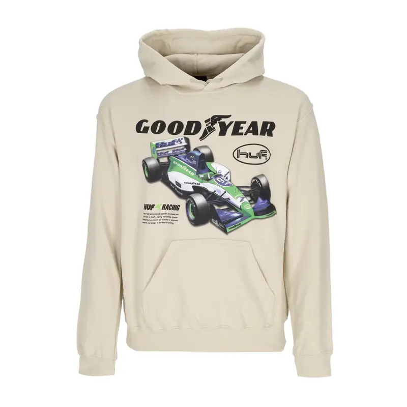 Felpa Cappuccio Uomo Final Lap Po Hoodie X Goodyear Natural