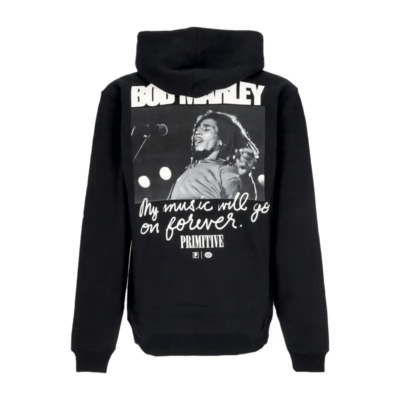 Felpa Cappuccio Uomo Forever Hoodie X Bob Marley Black