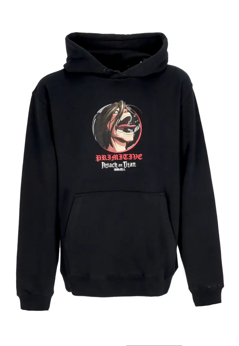 Felpa Cappuccio Uomo Future Memory Hoodie X Attack On Titan Black