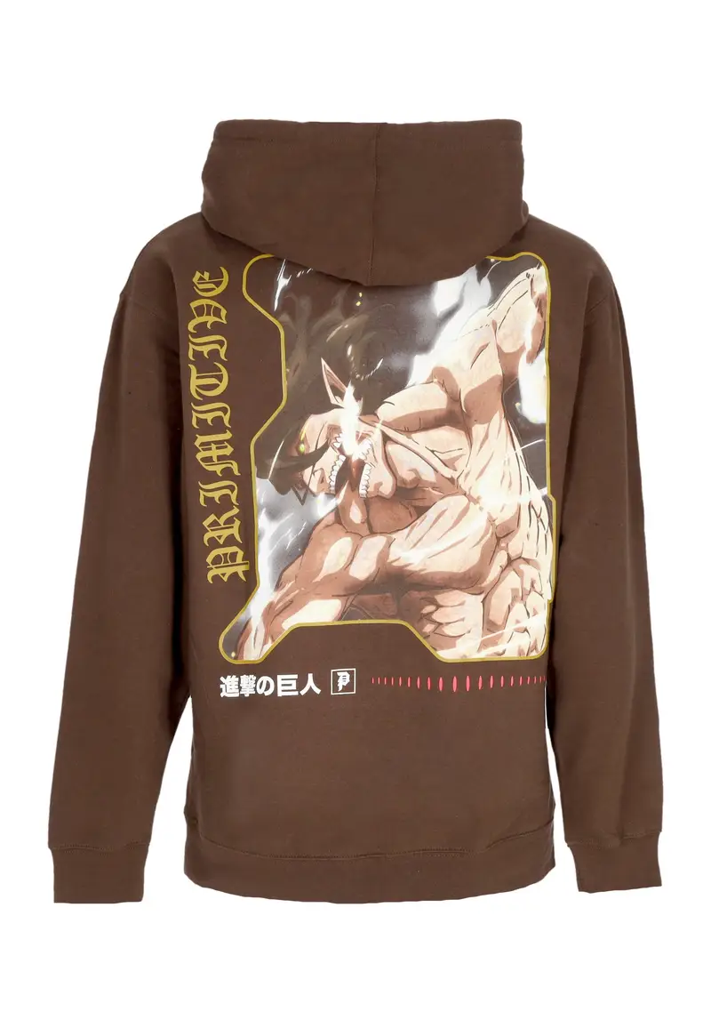 Felpa Cappuccio Uomo Future Memory Hoodie X Attack On Titan Brown