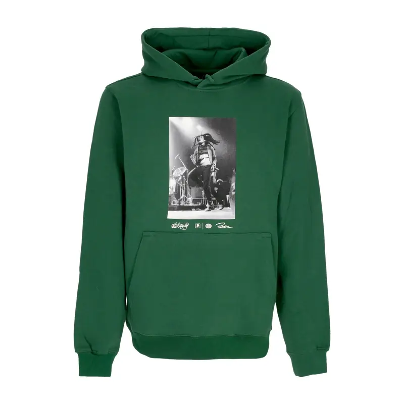 Felpa Cappuccio Uomo Heartache Hoodie X Bob Marley Forest Green