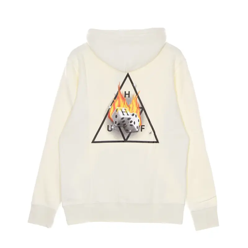 Felpa Cappuccio Uomo Hot Dice Triple Triangle Po Hoodie Natural