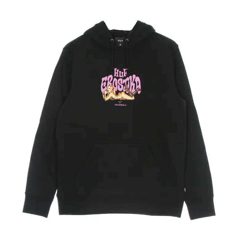 Felpa Cappuccio Uomo Huf Erostika Hoodie X Rockin' Jelly Bean Black