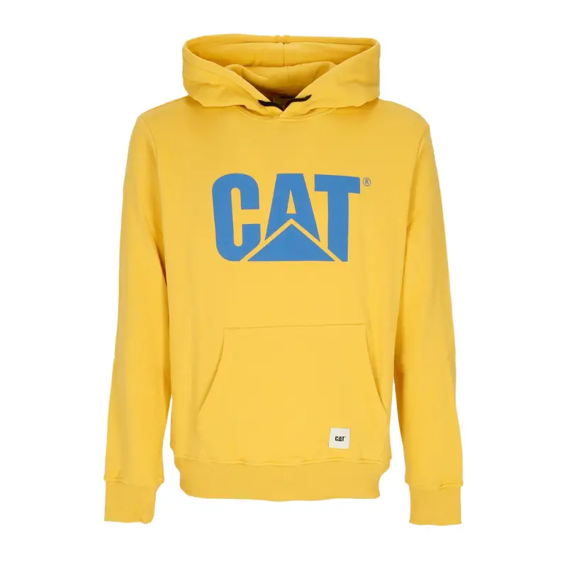 Felpa Cappuccio Uomo Logo Hoodie Cat Yellow