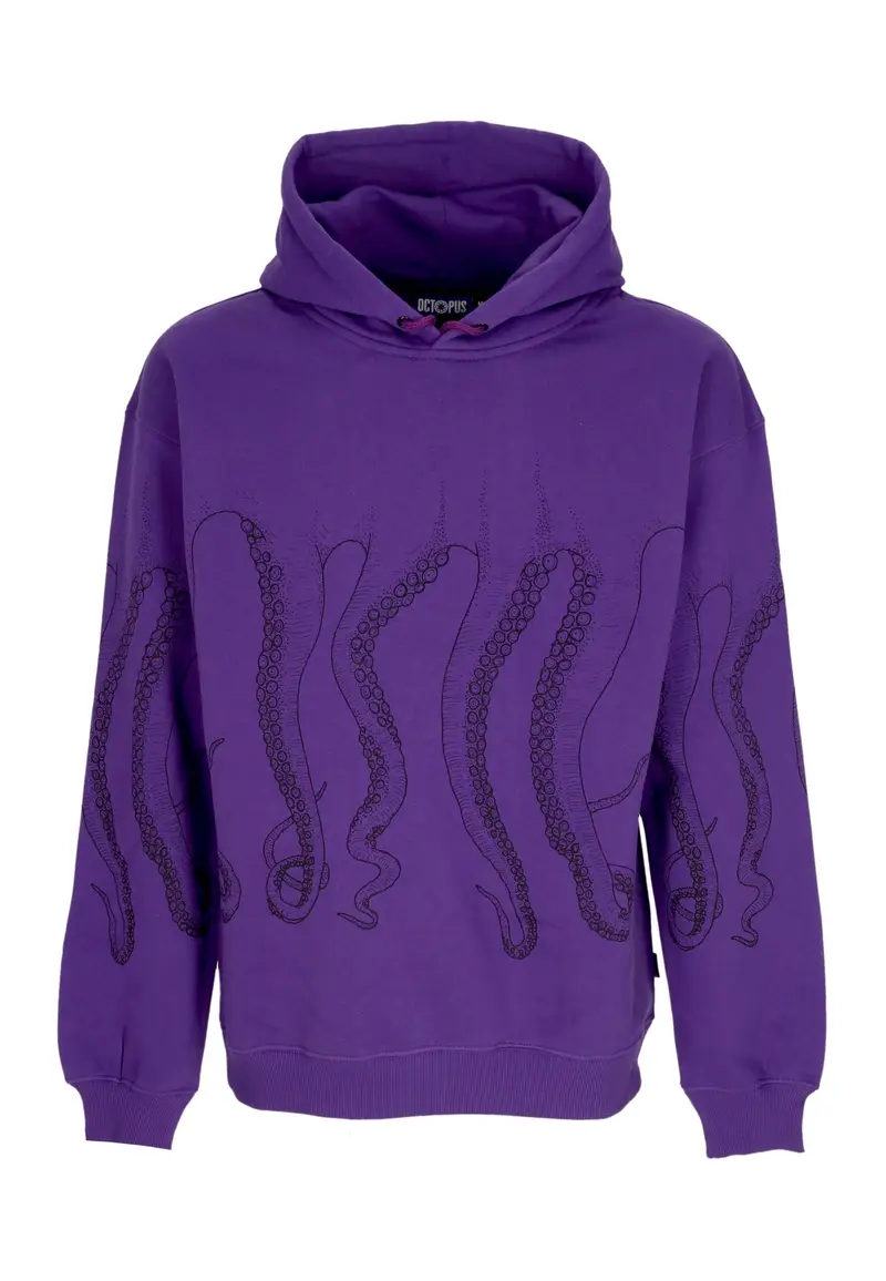 Felpa Cappuccio Uomo Outline Hoodie Purple
