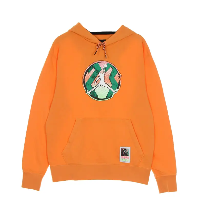 Felpa Cappuccio Uomo Sport Dna Washed Pullover Hoodie Atomic Orange