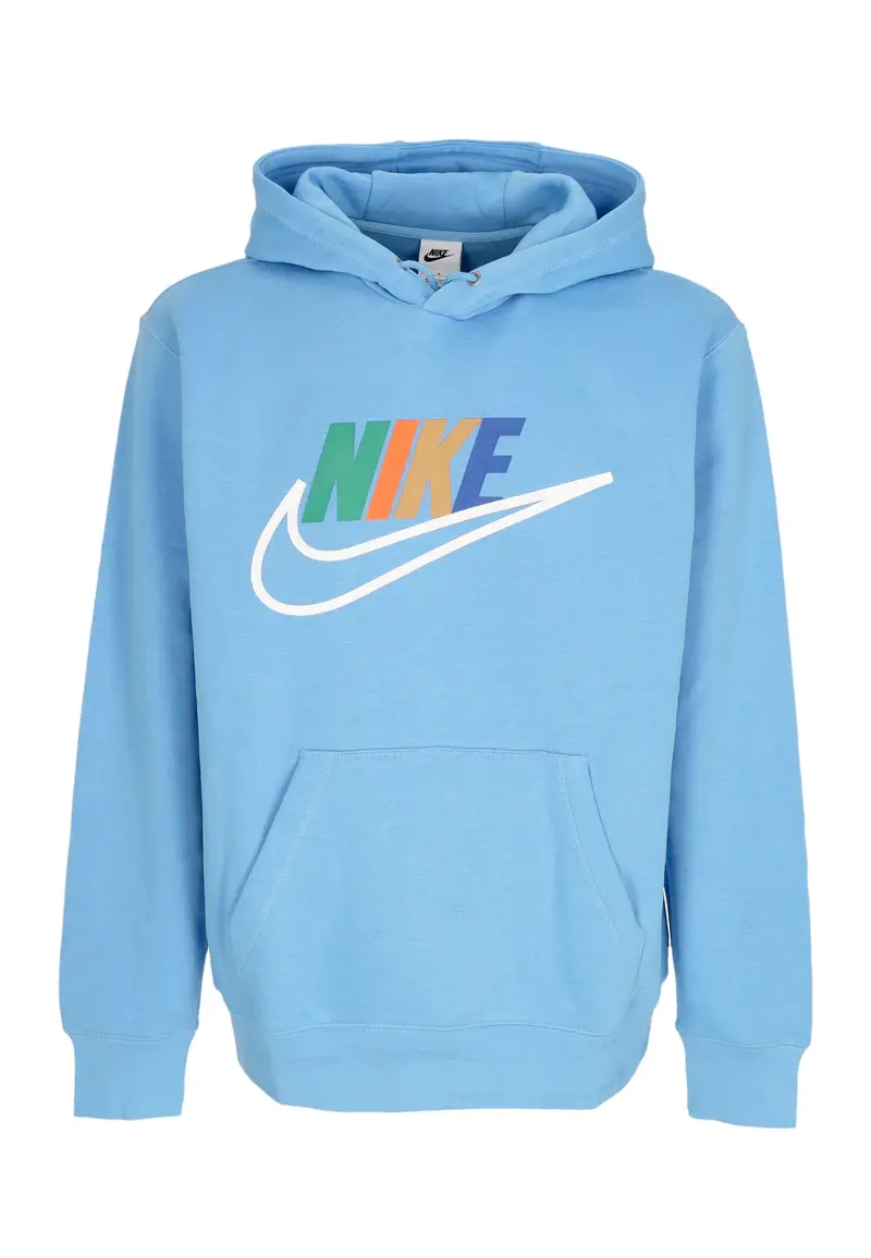 Felpa Cappuccio Uomo Sportswear Futura Block Hoodie University Blue