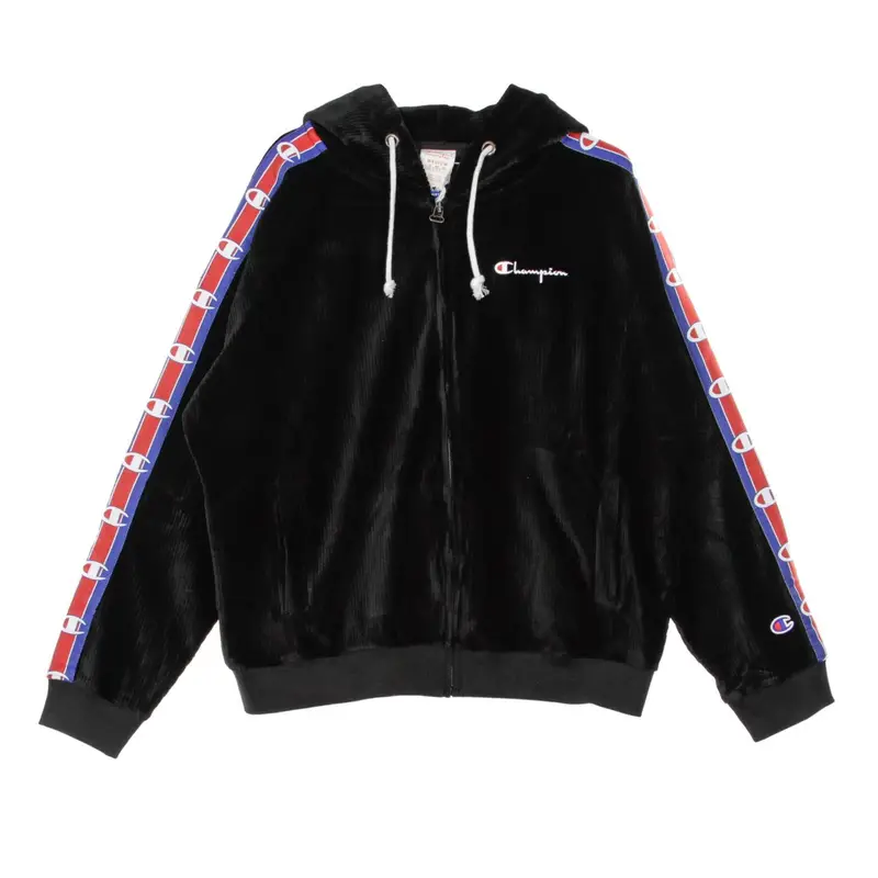 Felpa Cappuccio Zip Donna Hooded Full Zip Sweatshirt Black