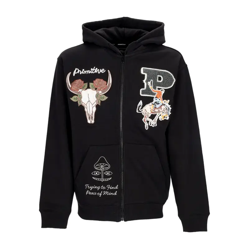 Felpa Cappuccio Zip Uomo Badlands Zip Hoodie Black