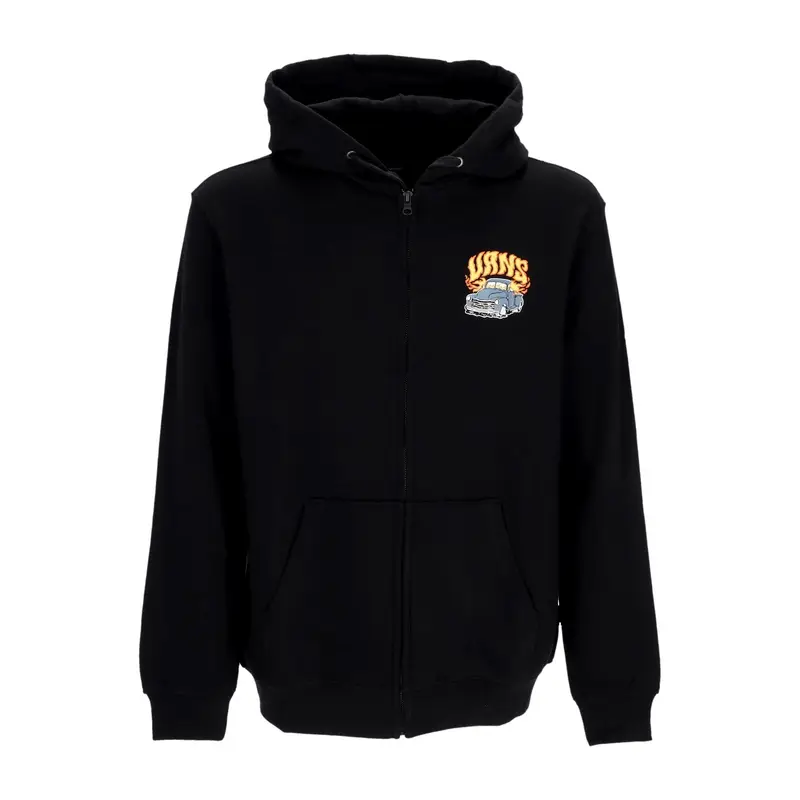 Felpa Cappuccio Zip Uomo Hot Rod Full-zip Hoodie Black