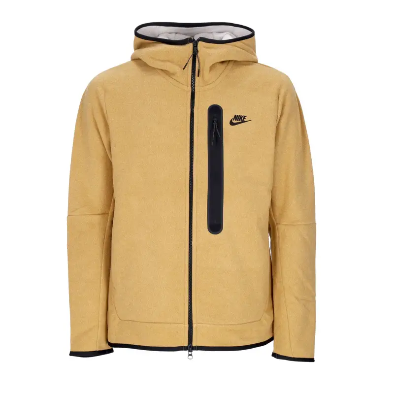 Felpa Cappuccio Zip Uomo Sportswear Tech Fleece Full-zip Winter Hoodie Elemental Gold/black