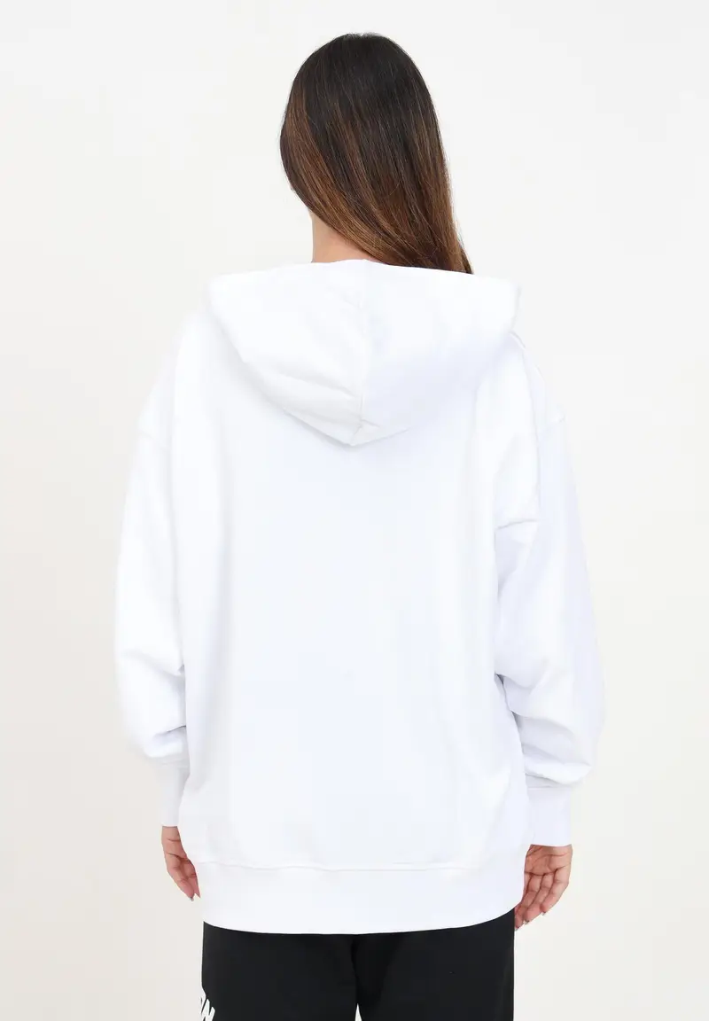 Felpa con cappuccio bianca per donna e bambina con stampa Icon miniatura 2