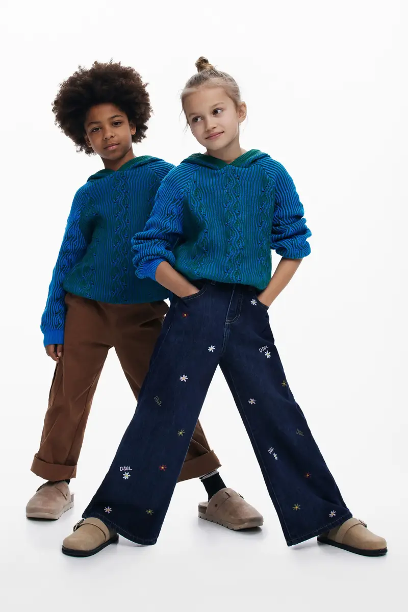 Felpa con cappuccio blu