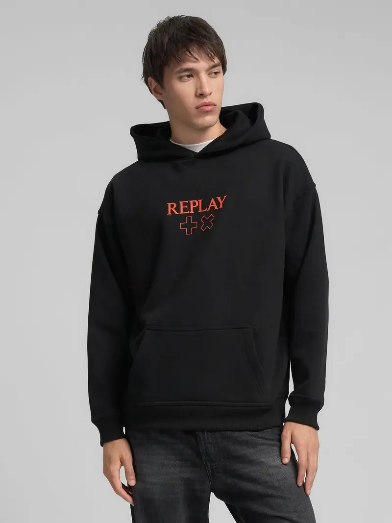 Felpa Con Cappuccio E Stampa Replay X Martin Garrix