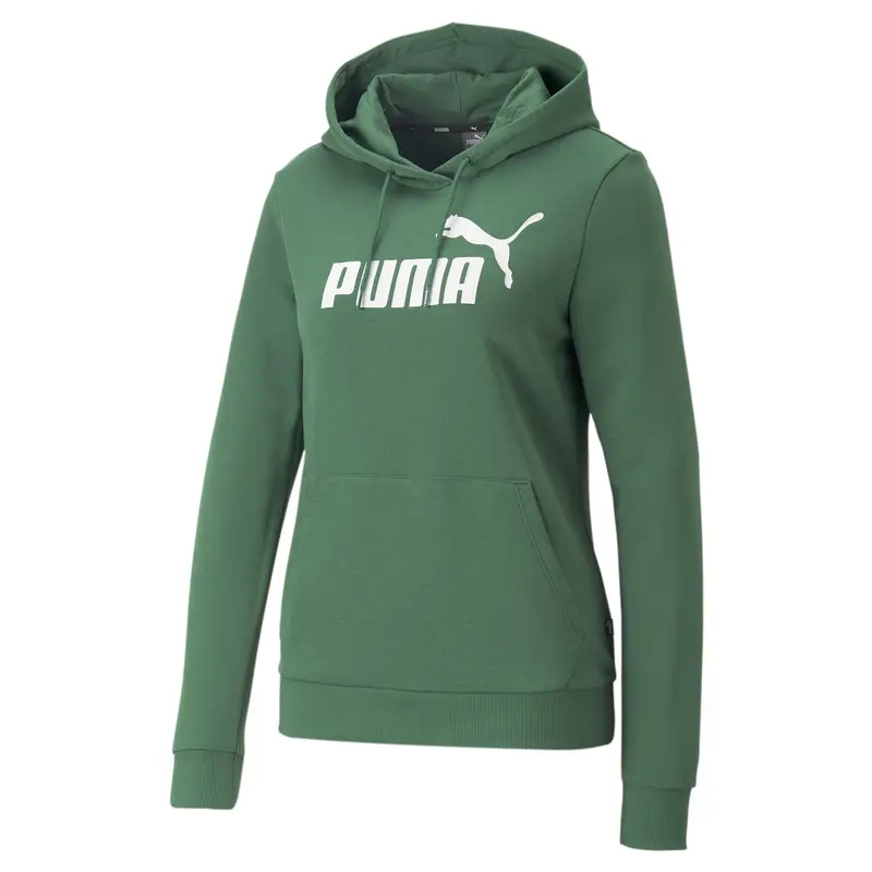 Felpa con cappuccio Essentials Big Logo da donna PUMA Vine Green |  Puma