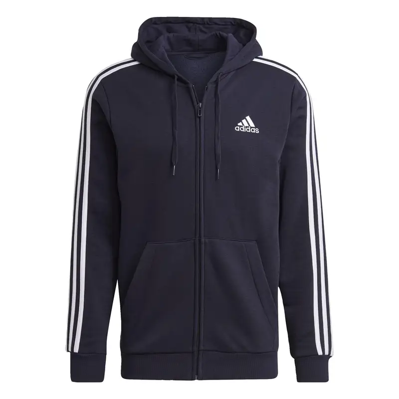 Felpa con cappuccio Essentials Fleece 3-Stripes Full-Zip |  Adidas