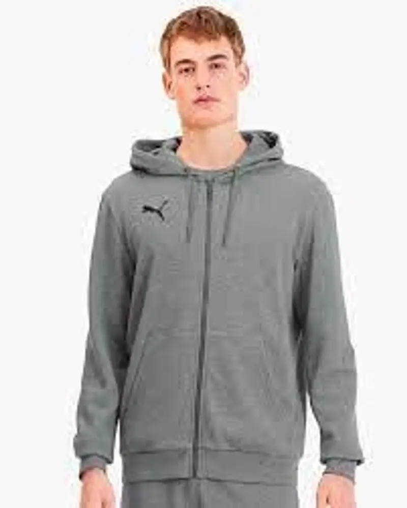 Felpa con cappuccio full zip uomo ( fleece) puma grigio |  Puma