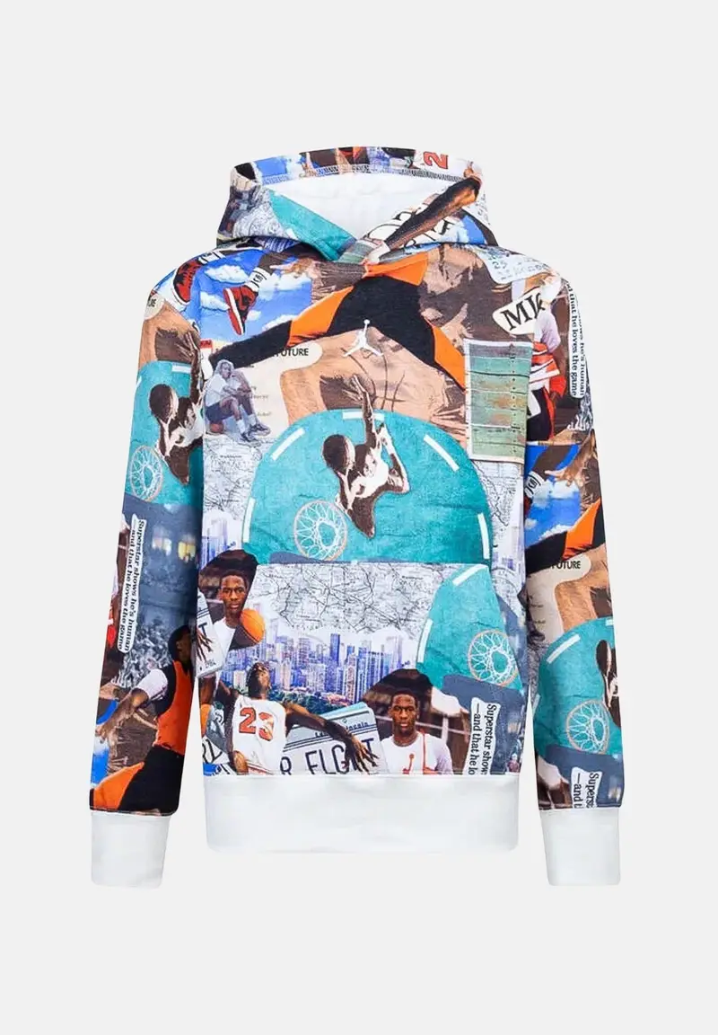 Felpa con cappuccio MJ Brooklyn multicolore per bambino e bambina