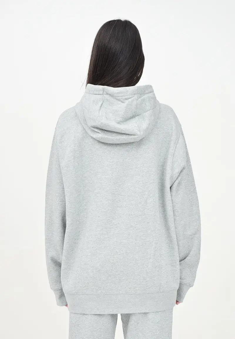 Felpa con cappuccio Nike Sportswear Club Fleece grigia per uomo e donna miniatura 2