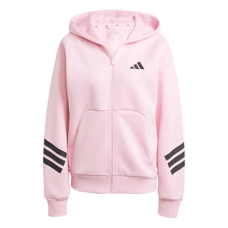 Felpa con cerniera a cappuccio da donna adidas 3-Stripes Future Icons