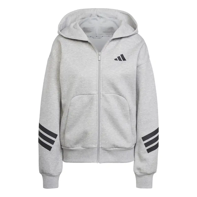 Felpa con cerniera a cappuccio da donna adidas Future Icons 3-Stripes