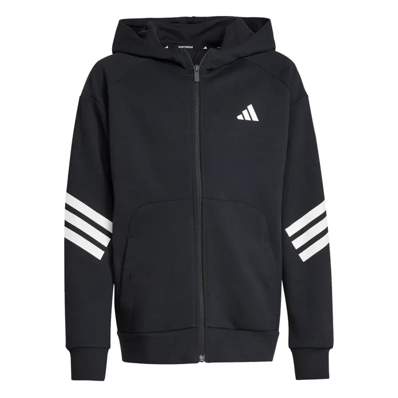 Felpa con cerniera a cappuccio per bambini adidas Future Icons 3-Stripes