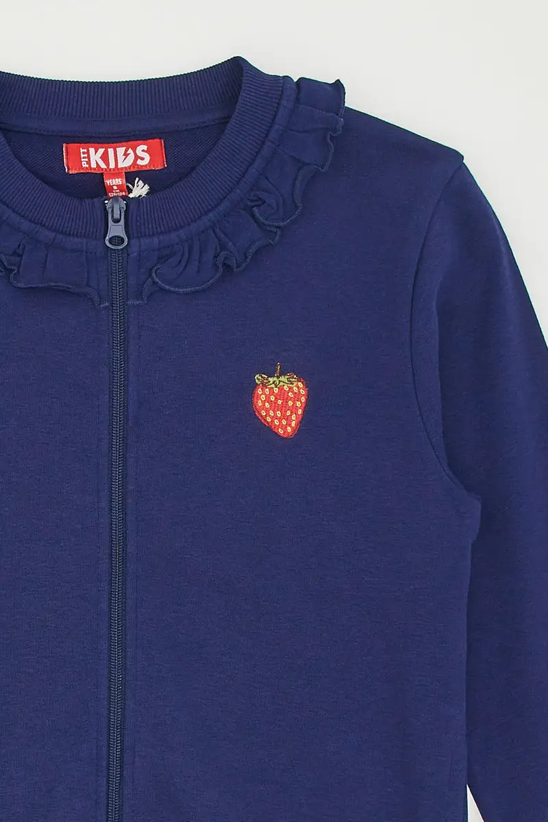 Felpa con Cerniera Blu Pitt Kids 050563 miniatura 3