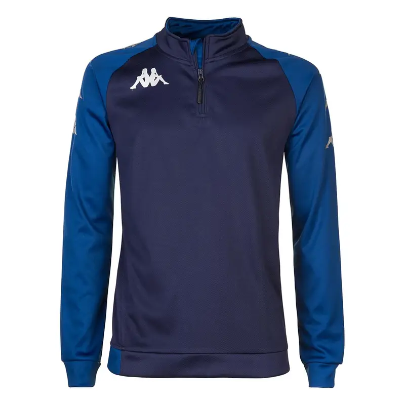 felpa con cerniera da bambino in poliestere blu da calcio |  Kappa