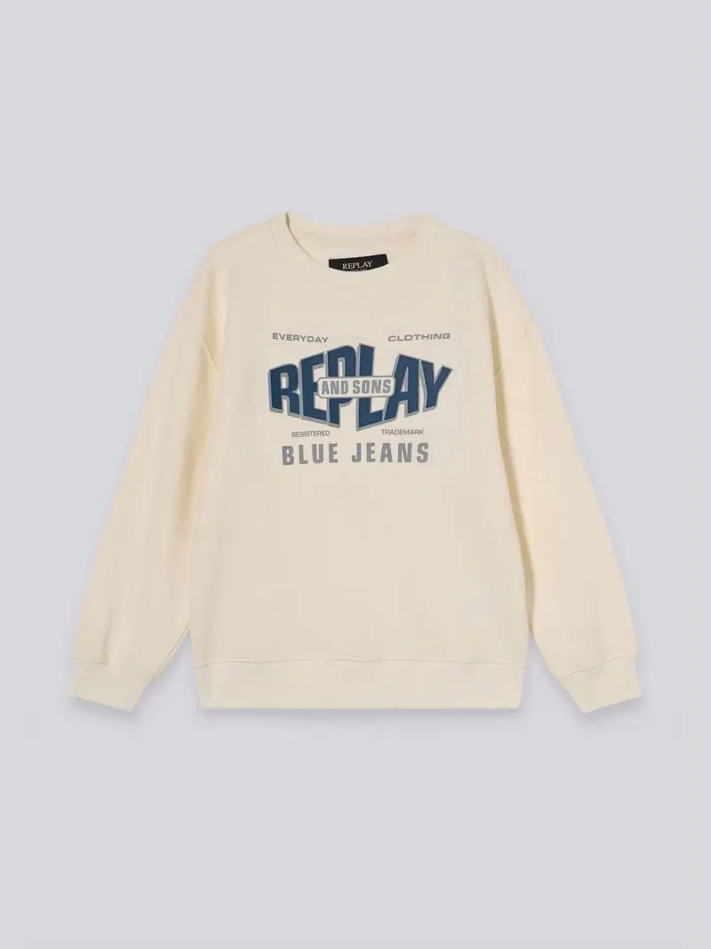 Felpa Con Lettering A Contrasto