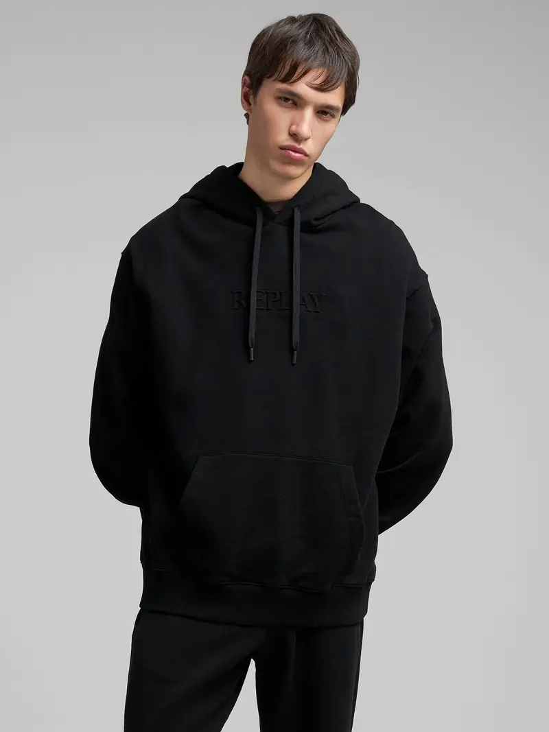 Felpa Con Lettering Ricamato