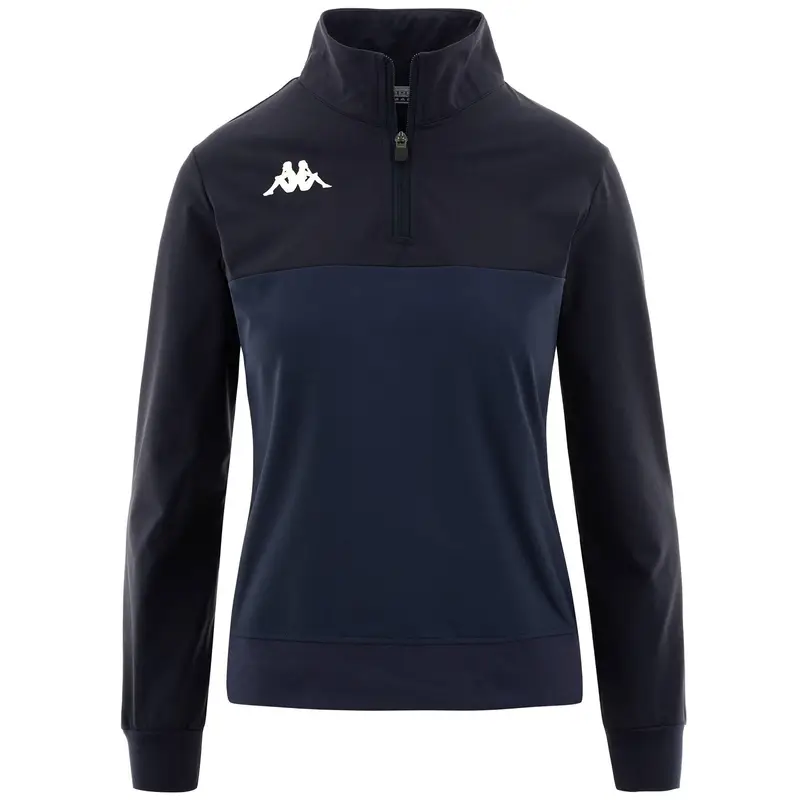 felpa da donna in poliestere blu da fitness |  Kappa