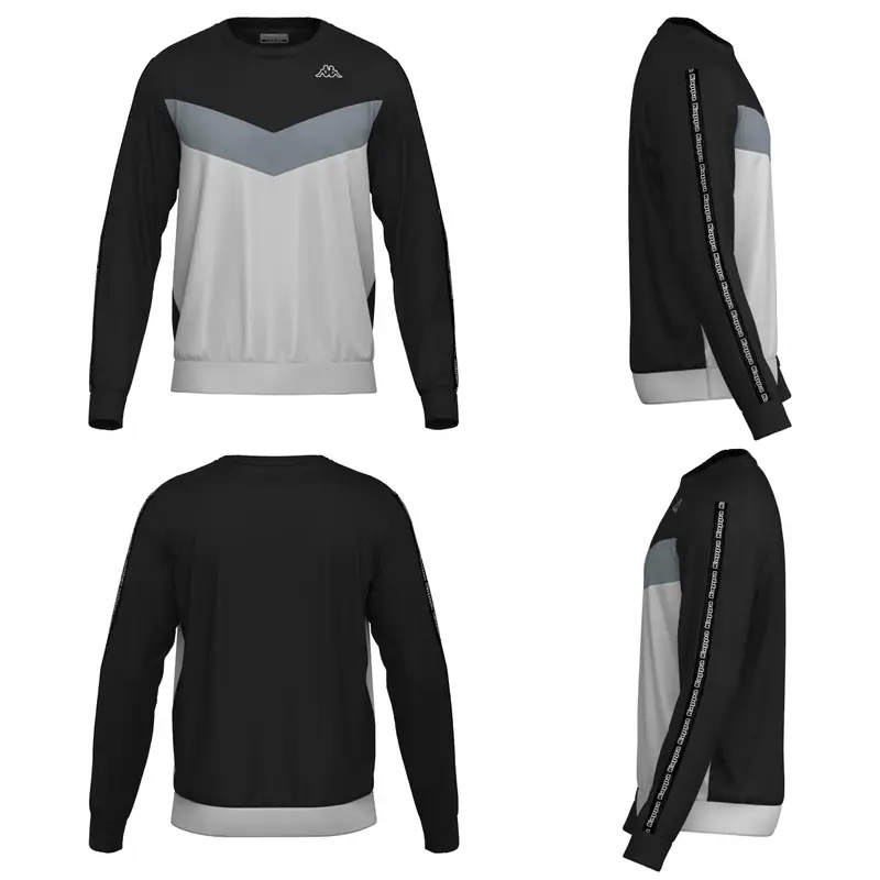 felpa da uomo in cotone nero da fitness |  Kappa