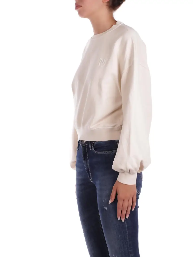 Felpa Donna PINKO Panna Maliardo maglia felpa tinto miniatura 2